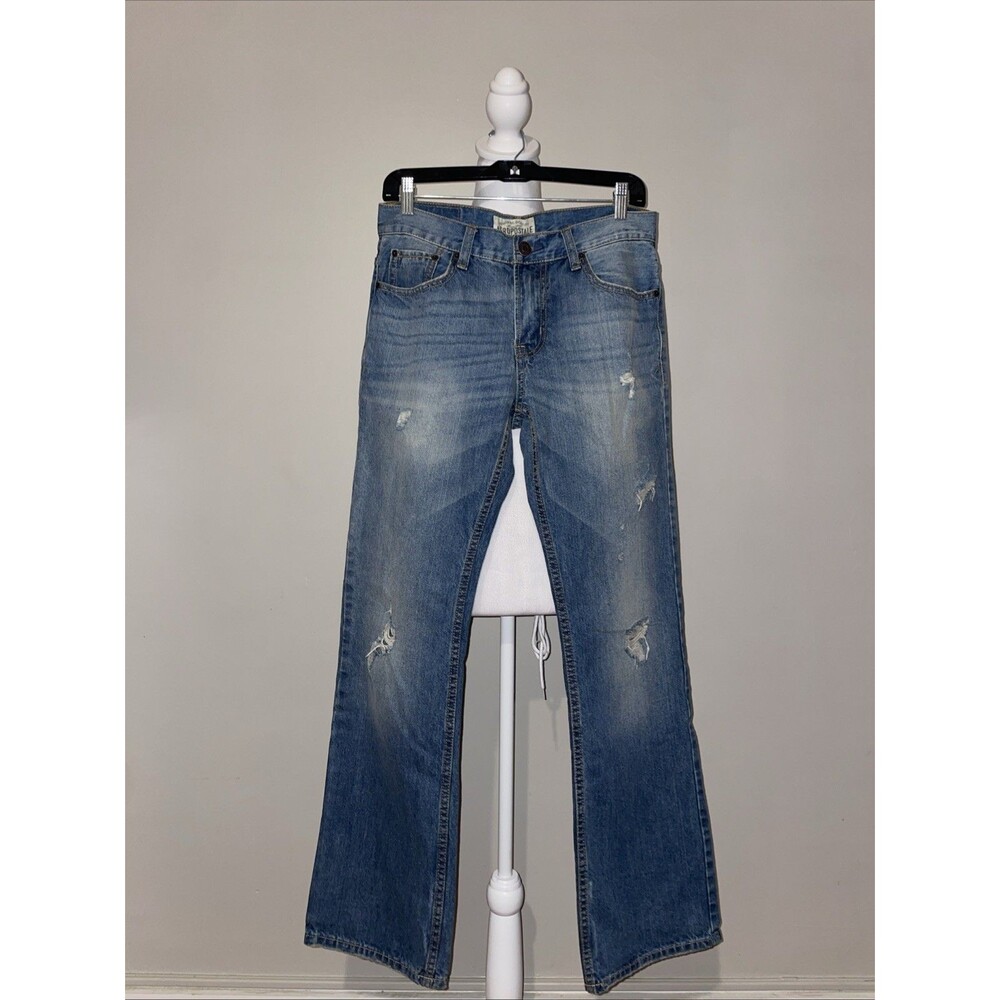 Aeropostale Men’s Benton Bootcut Jeans 29x32 Light Wash Y2K Vintage Distressed